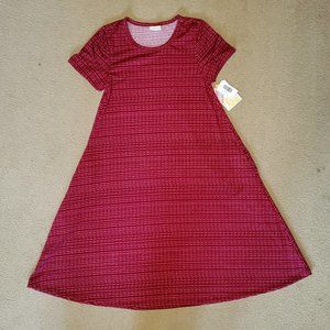 LuLaRoe  Jessie dress, XXSmall, Knee length, red pink pattern